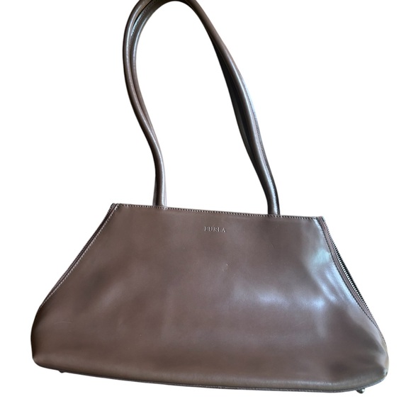 Furla Brown Shoulder Bag with Curved Design - Picture 1 of 4